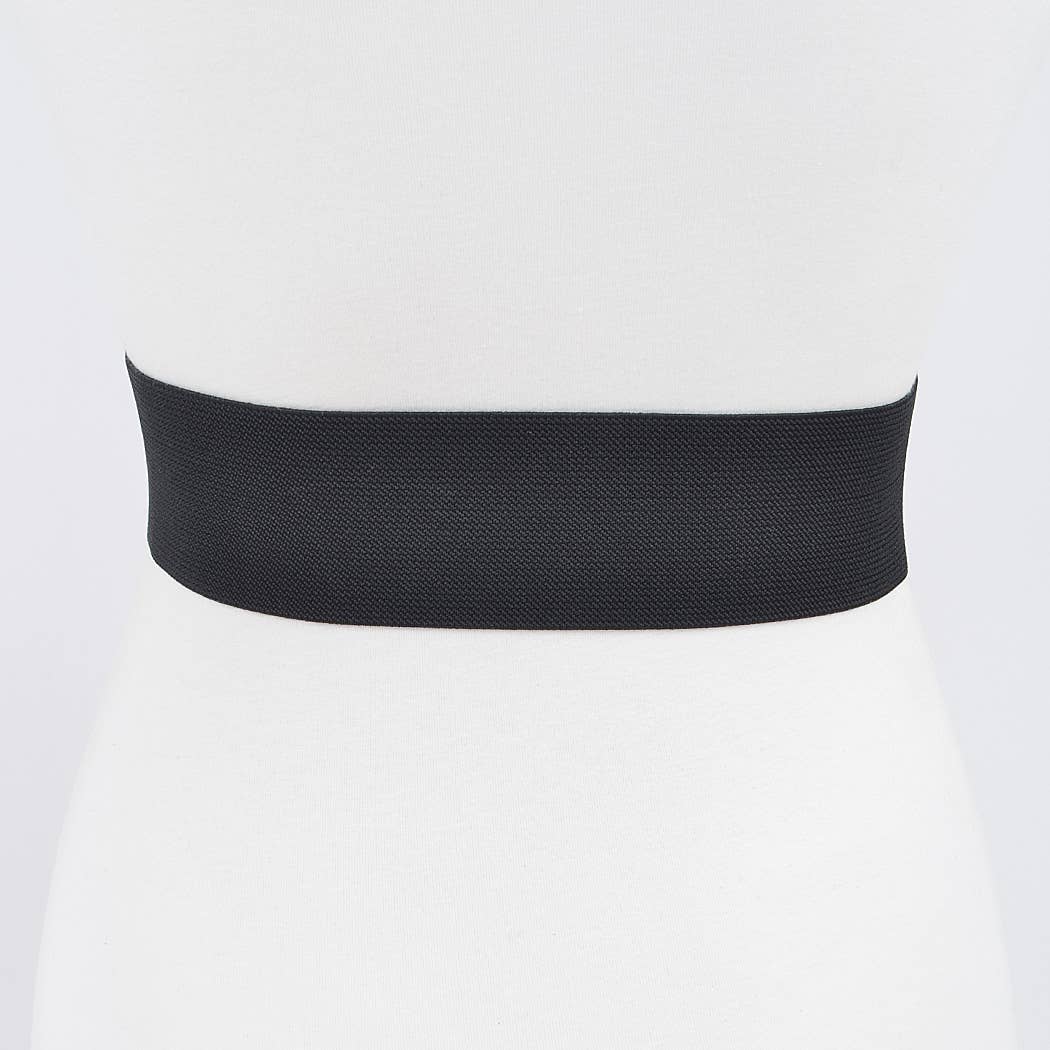 Pearl Buckle Plus Size Elastic Belt