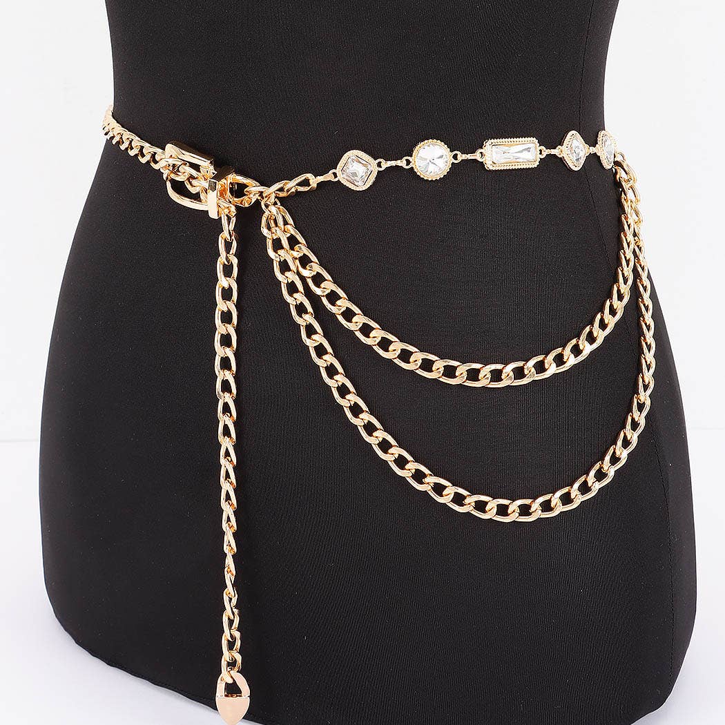 Rhinestone Chain Belt
