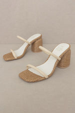 Load image into Gallery viewer, D-MARGARET-RAFFIA, HIGH HEEL, MULES

