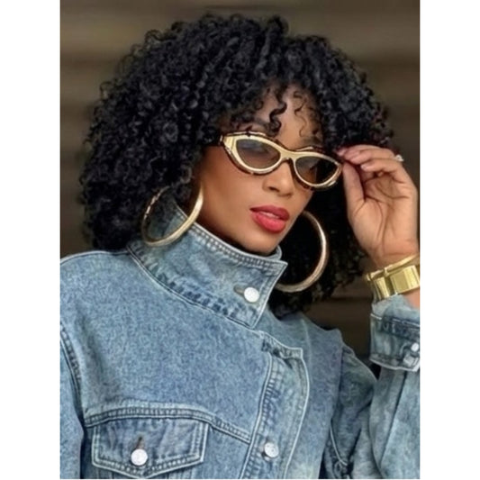 Retro Y2K Tortoiseshell Sport Luxe Cat-Eye Sunglasses with Gold Accents - Women