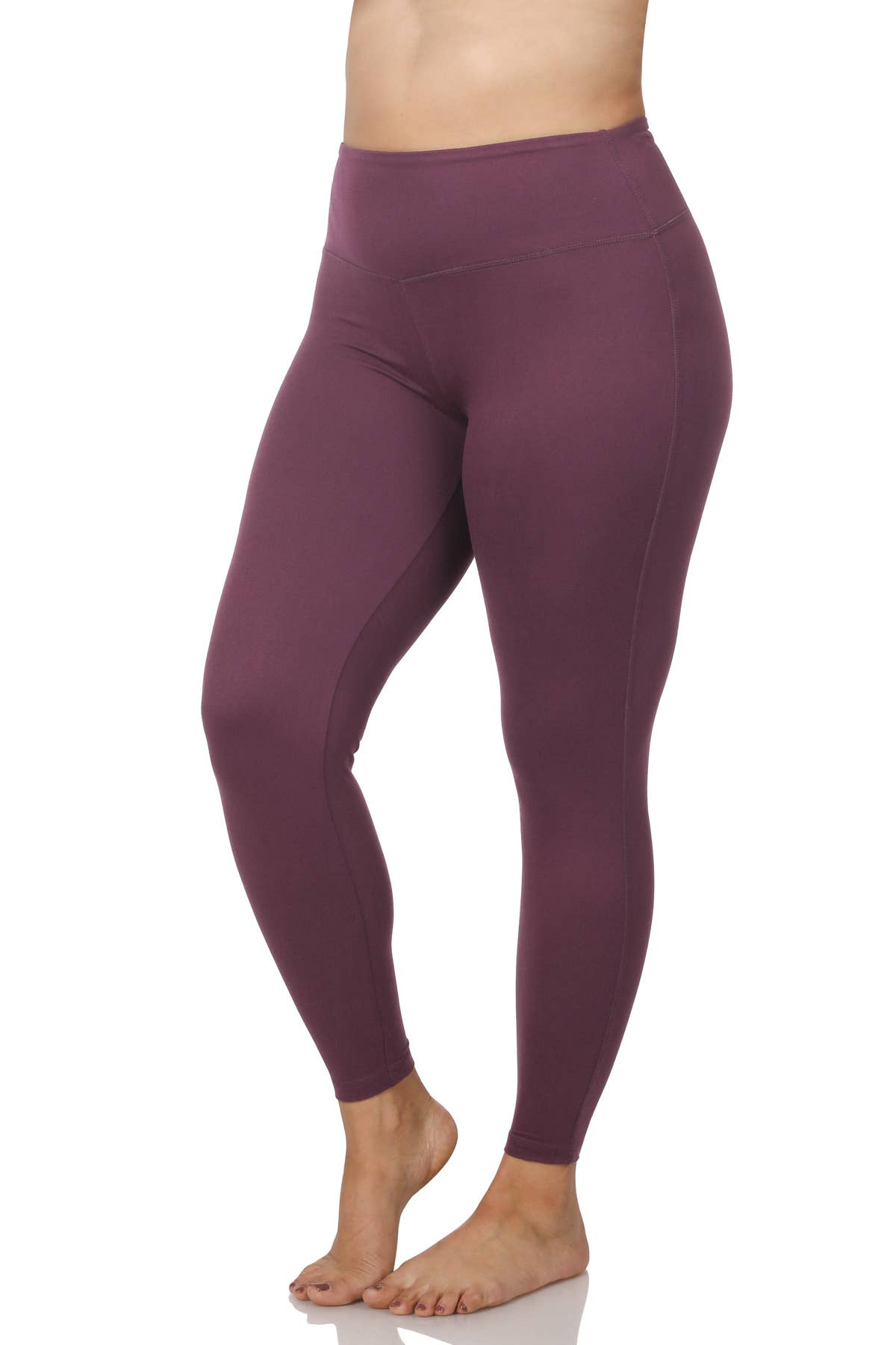 Plus Size Brushed Microfiber Full Length Leggings