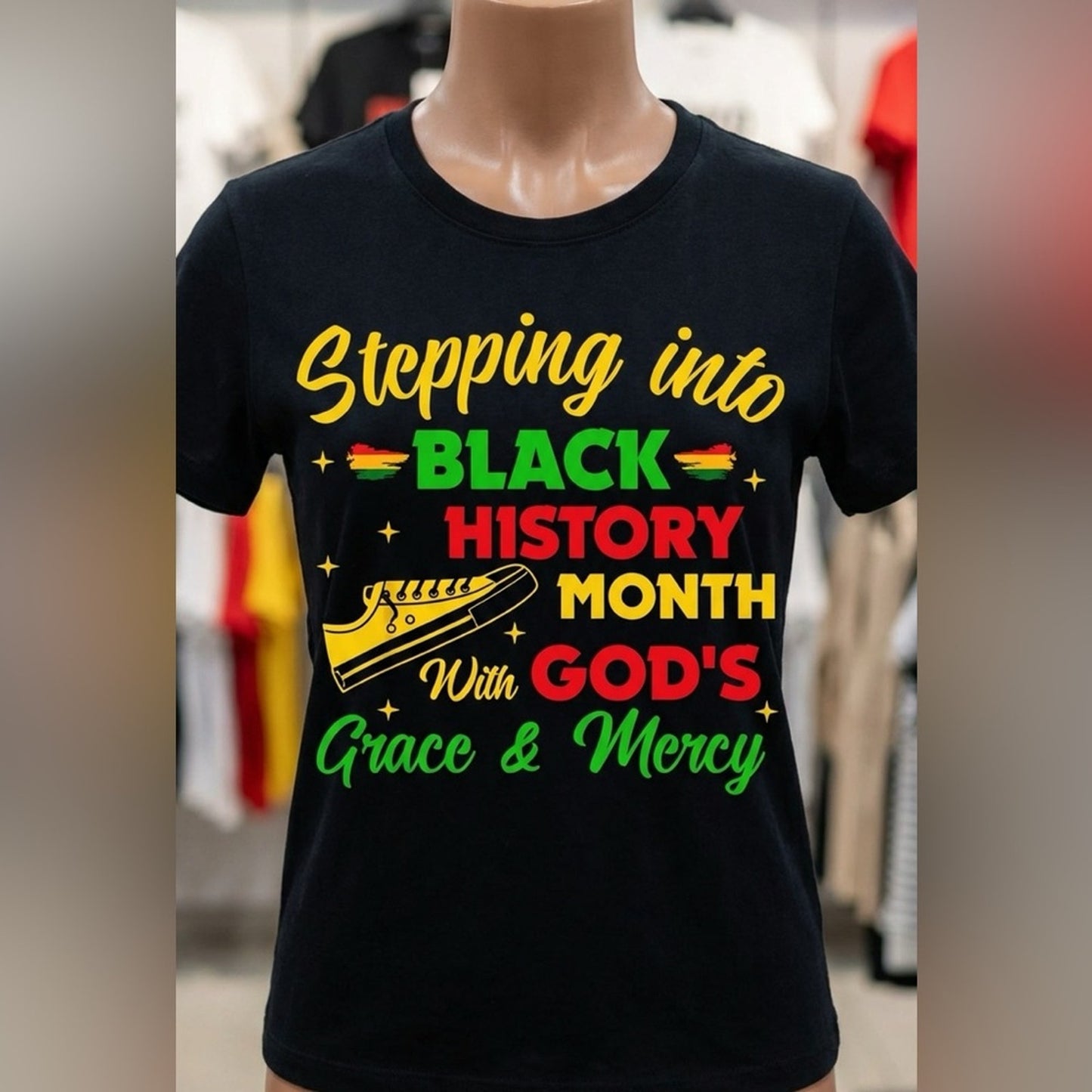 Stepping into my Black History Month Graphic T-Shirt