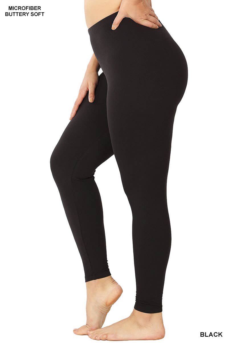 ...._ Plus Microfiber Full Length Leggings
