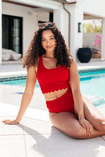 Load image into Gallery viewer, Tonga Scalloped Swim Top
