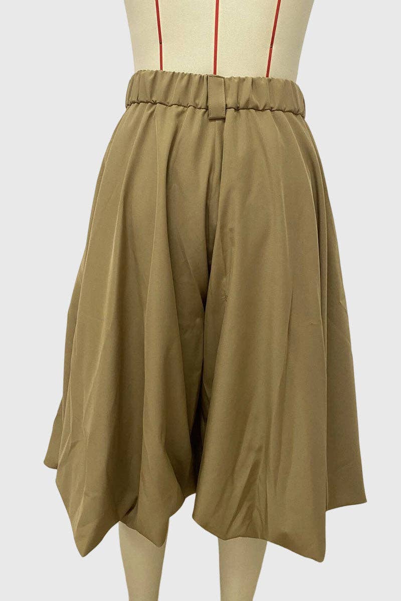 Pleated High-Waist Casual Pants