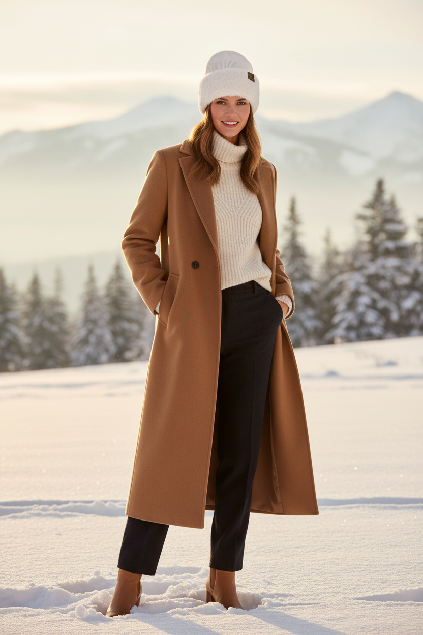 Faux Fur Cuff Beanie Winter Look