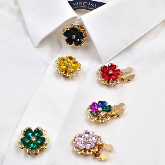 shirt cufflinks button cover collar button diamond