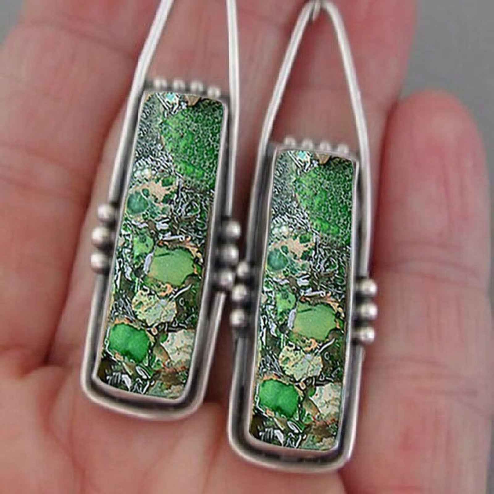 Retro Bohemian Geometric Dangle Earrings