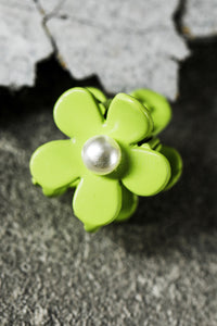 Light Green Pearl Flower Hair Clip