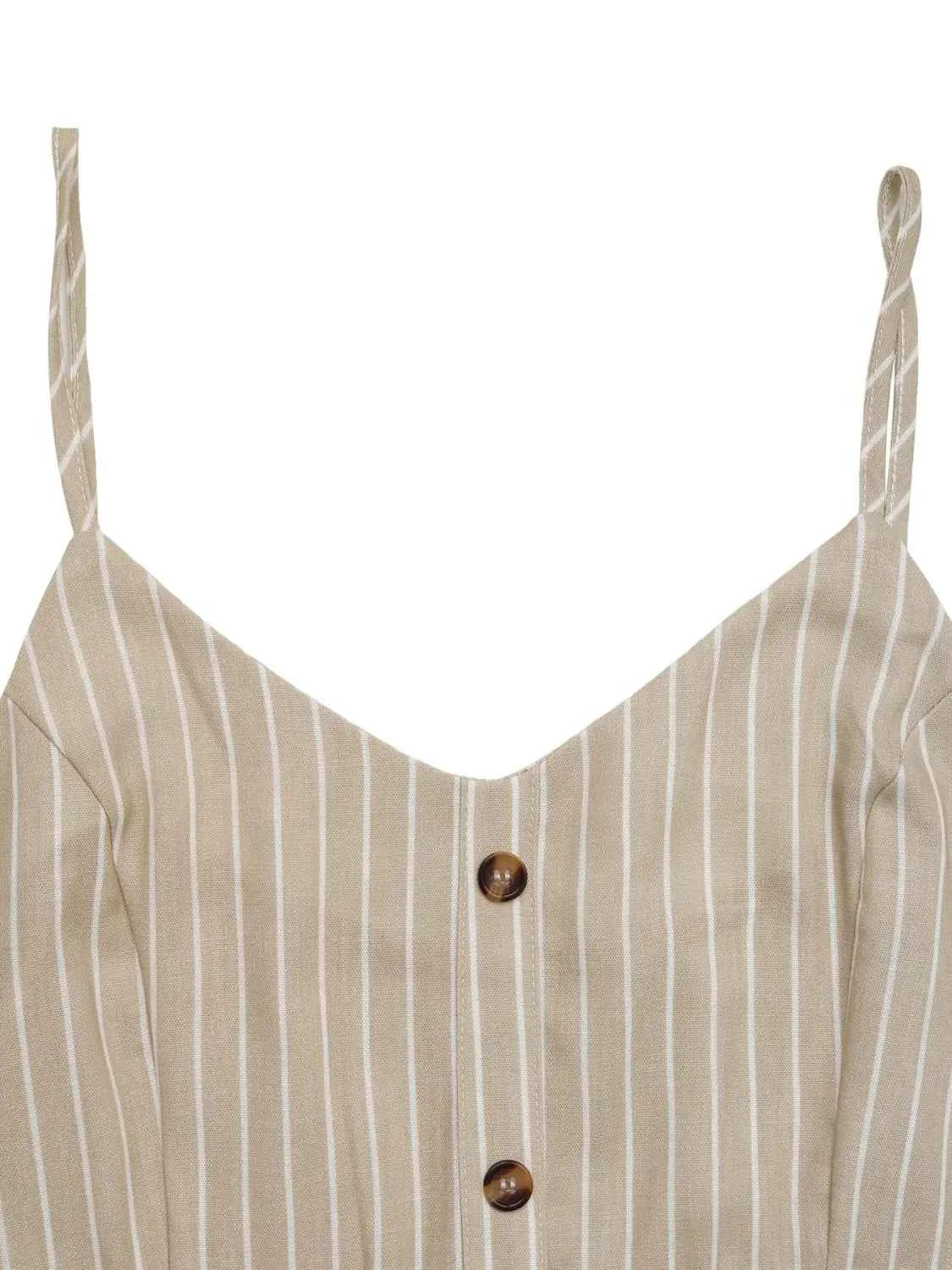 Striped V-Neck Cami Dress