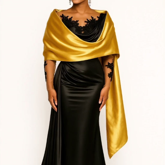 Lady in her Gold shawl