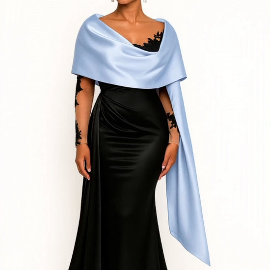 Video of a women wearing the shawl