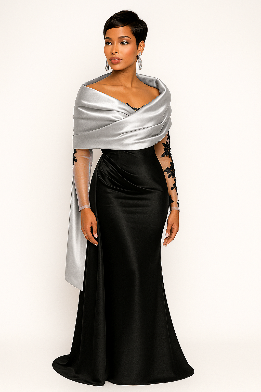 video showing the silver shawl