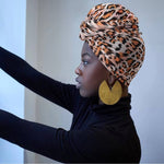 Load image into Gallery viewer, Turban Scarf Leopard Style Head Wraps
