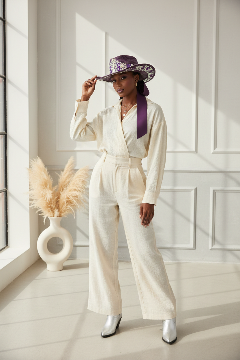 The Amethyst Queen Rhinestone Cowgirl Hat - 2