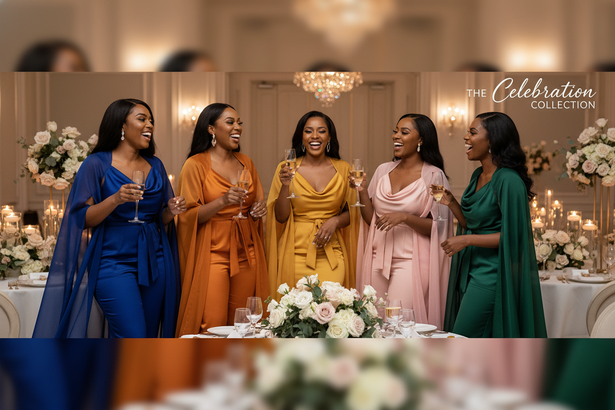 Wedding Party Collection Banner with African American Women