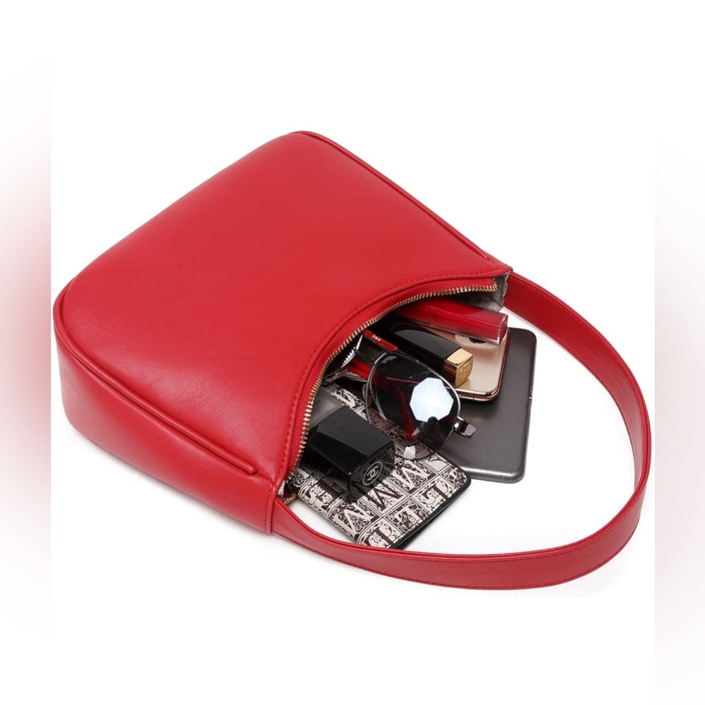 Hobo Tote Handbag Mini Clutch Purse with Zipper Closure