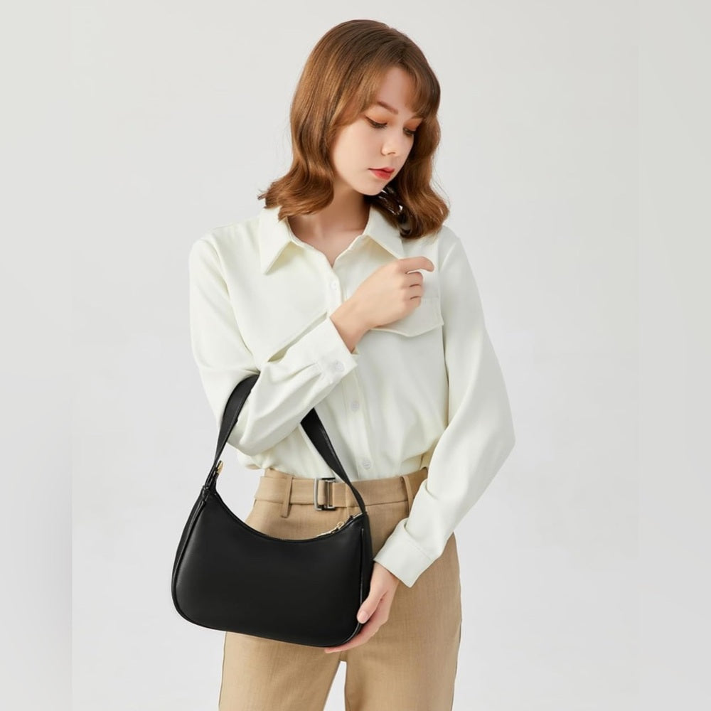Hobo Tote Handbag Mini Clutch Purse with Zipper Closure