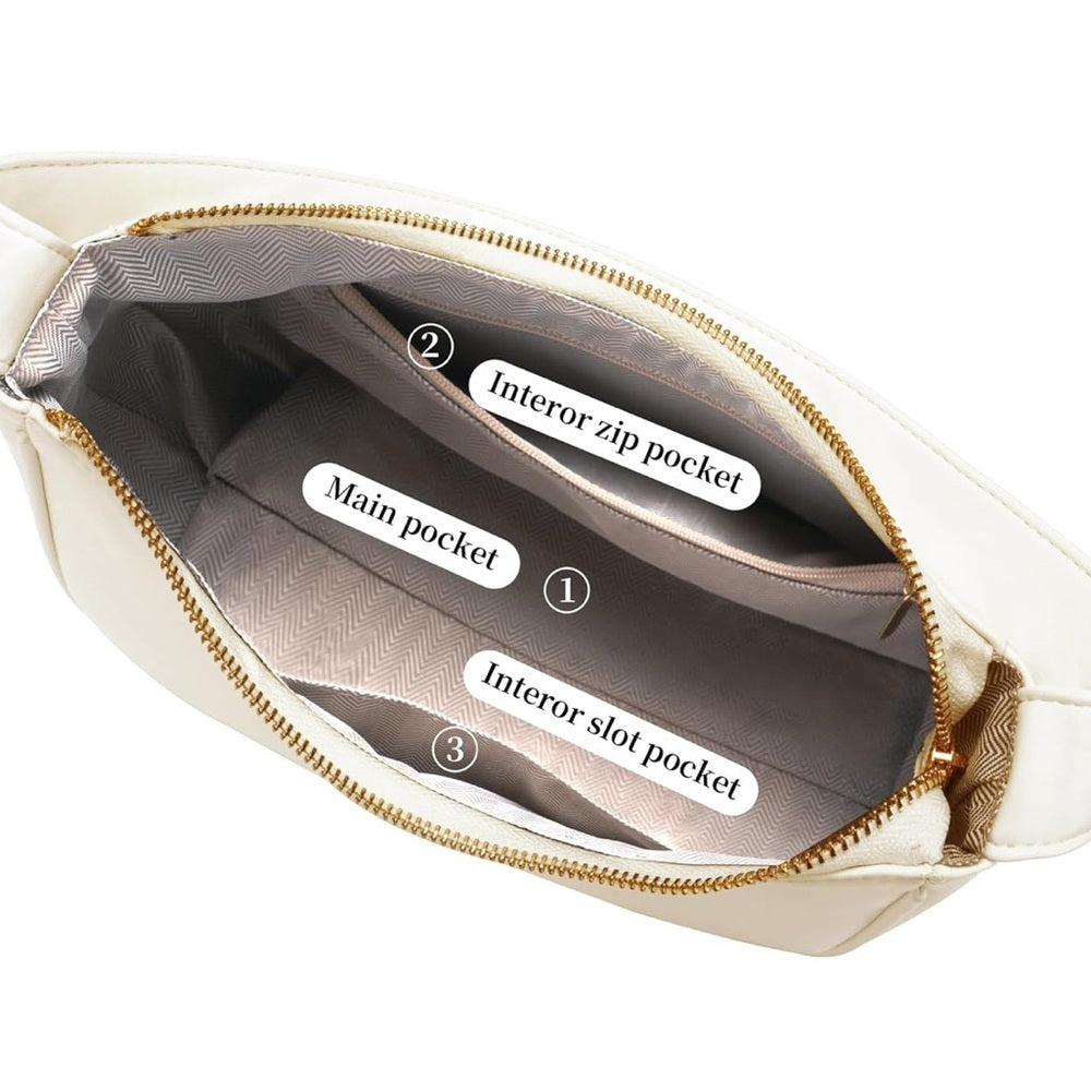 Hobo Tote Handbag Mini Clutch Purse with Zipper Closure