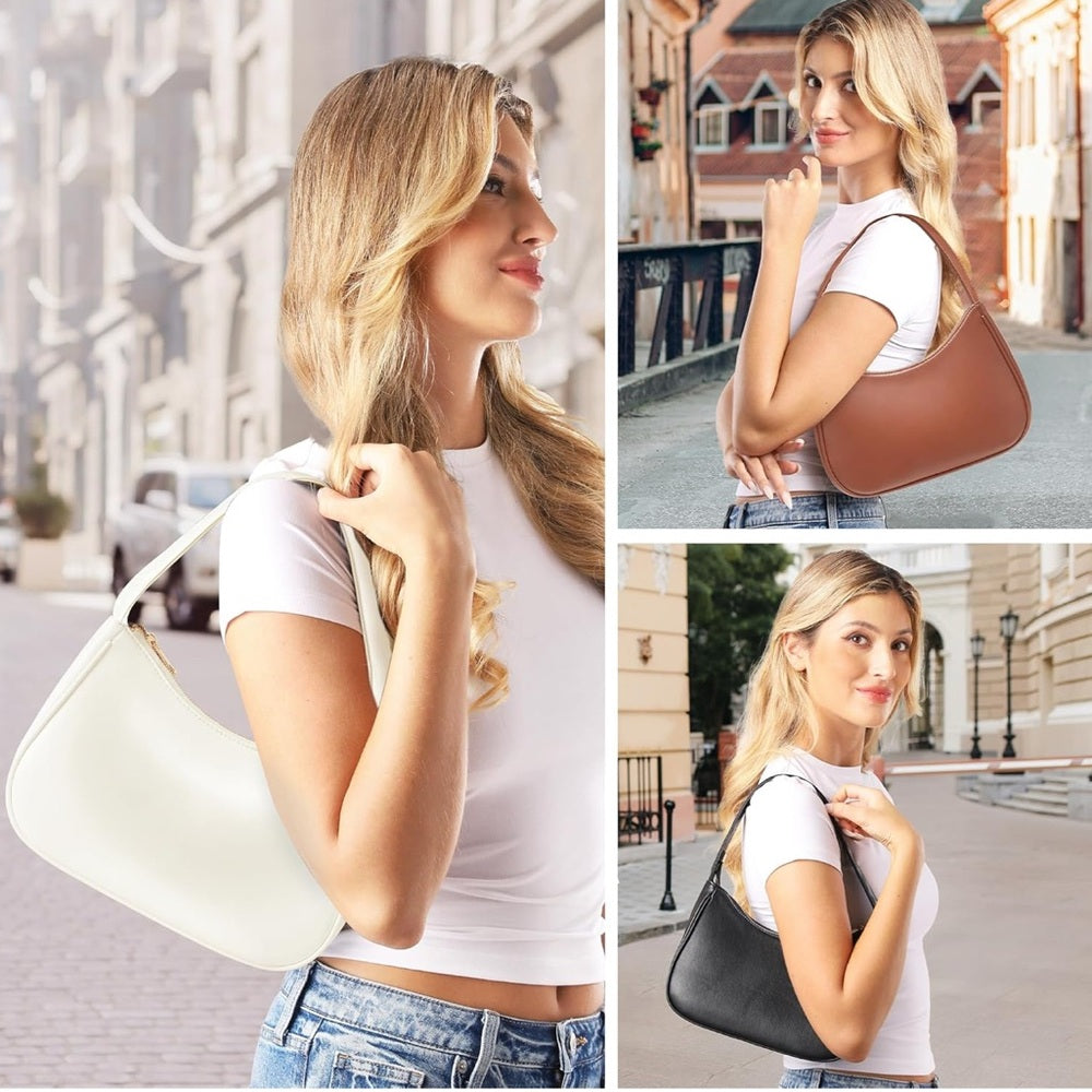Hobo Tote Handbag Mini Clutch Purse with Zipper Closure