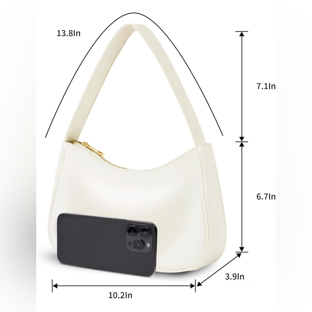 Hobo Tote Handbag Mini Clutch Purse with Zipper Closure