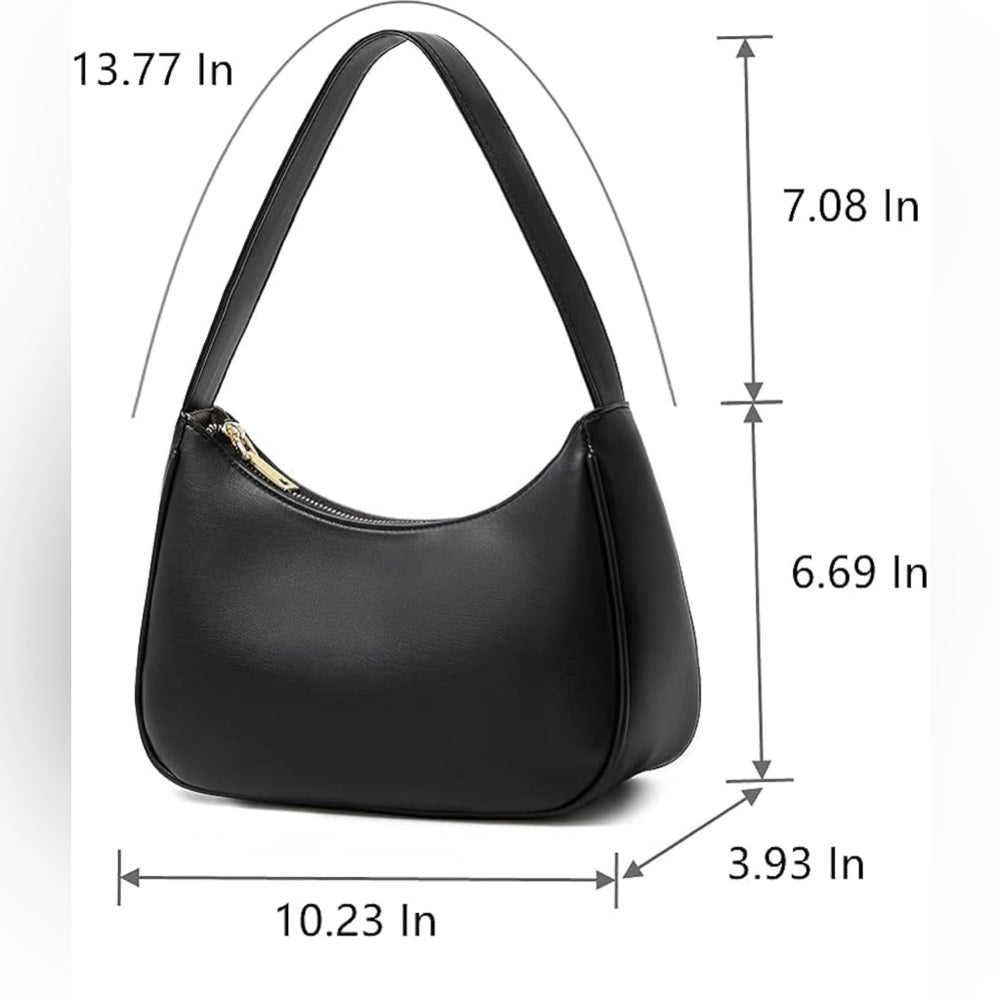 Hobo Tote Handbag Mini Clutch Purse with Zipper Closure