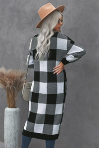 Board Games Pocketed Checkered Cardigan - Passion of Essence Boutique