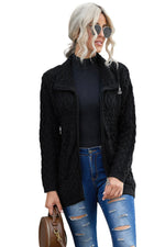 Load image into Gallery viewer, Zip-Up Open Front Knitted Sweater - Passion of Essence Boutique
