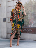Load image into Gallery viewer, Modely Plus Chevron And Chain Print Kaftan Dress
