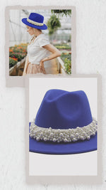 Load and play video in Gallery viewer, Vintage Pearl Hat Band For Fedora Hats
