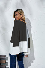Load image into Gallery viewer, Patchwork Knitted Long Sleeve Sweaters - Passion of Essence Boutique
