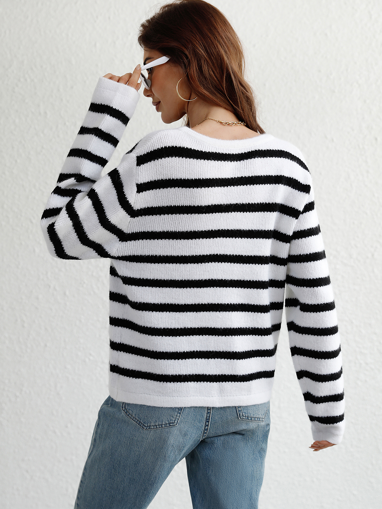 Casual Single-Breasted Striped Cardigan - Passion of Essence Boutique