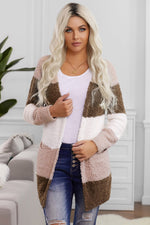 Load image into Gallery viewer, Colorblock Popcorn Knit Cardigan - Passion of Essence Boutique
