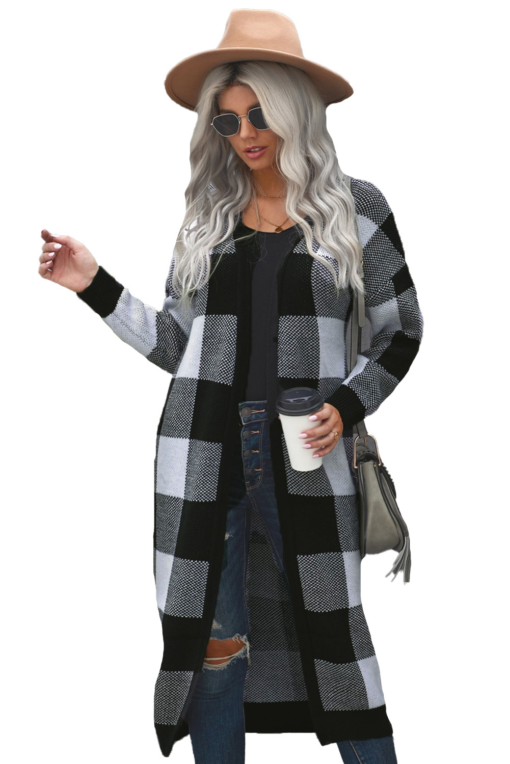 Board Games Pocketed Checkered Cardigan - Passion of Essence Boutique