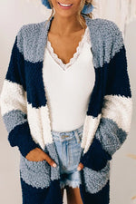 Load image into Gallery viewer, Colorblock Popcorn Knit Cardigan - Passion of Essence Boutique
