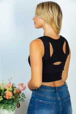 Load image into Gallery viewer, &quot;Alex&quot; White Birch Sleeveless Ribbed Knit Bralette - Passion of Essence Boutique
