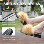 Load image into Gallery viewer, Women&#39;s Furry Faux Fur Slides - Passion of Essence Boutique
