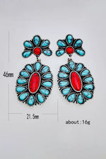 Load image into Gallery viewer, Turquoise Oval Drop Earrings - Passion of Essence Boutique
