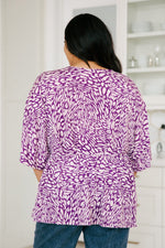 Load image into Gallery viewer, Dearest Dreamer Peplum Top in Painted Purple
