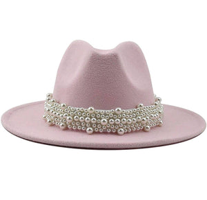 Women's Vintage Pearl Band Fedora - Passion of Essence Boutique