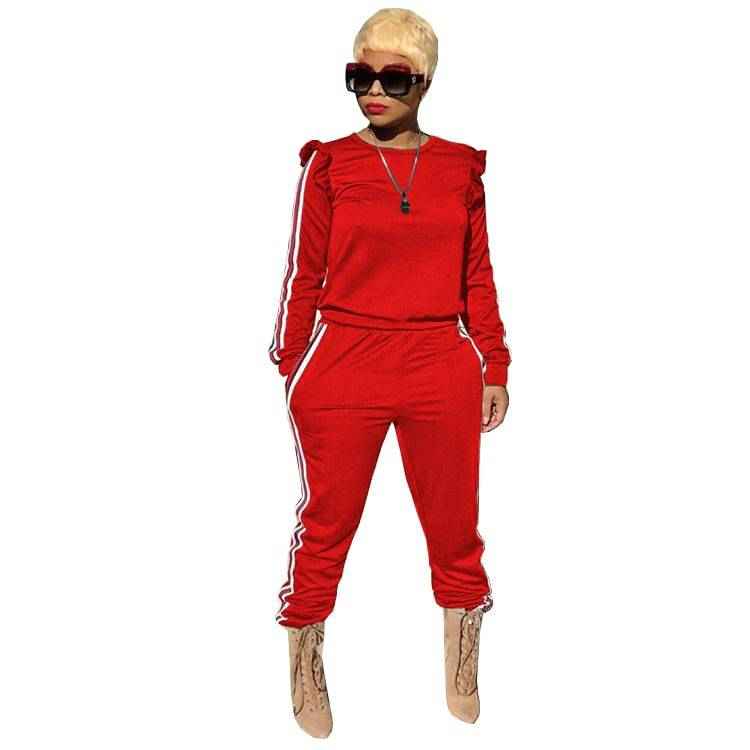 Long Sleeve Solid Color Hoodie Sweatsuit Jogging Suit - Passion of Essence Boutique