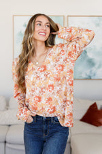 Load image into Gallery viewer, Marigold Dreams Floral Blouse
