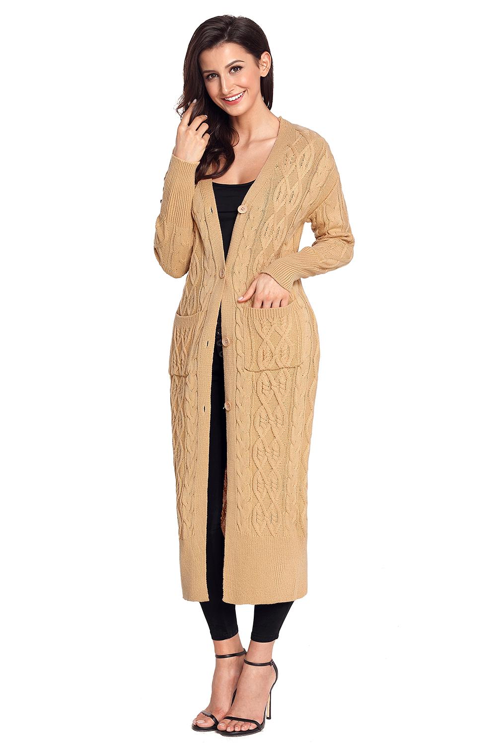 Cable Knit Long Cardigan - Passion of Essence Boutique