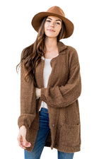 Load image into Gallery viewer, Warm Fuzzy Double Breasted Pocketed Cardigan - Passion of Essence Boutique
