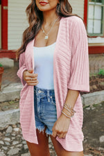 Load image into Gallery viewer, Ribbed Open Front Knit Cardigan - Passion of Essence Boutique
