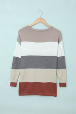 Load image into Gallery viewer, Colorblock Pocketed Sweater - Passion of Essence Boutique
