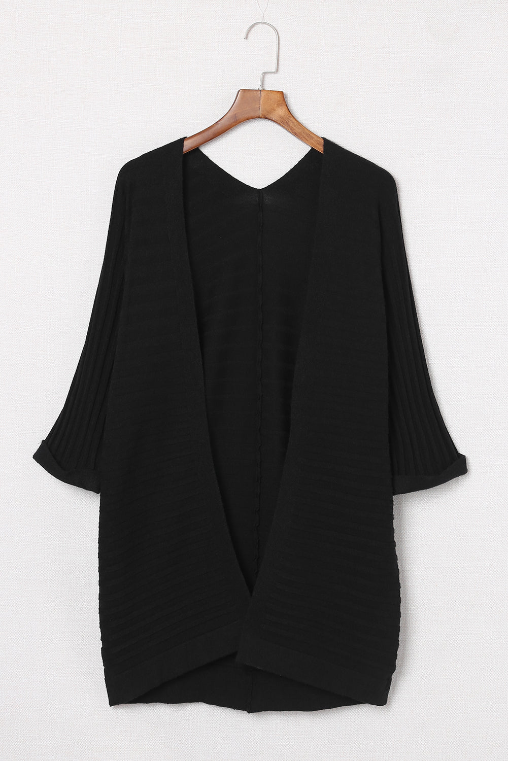 Ribbed Open Front Knit Cardigan - Passion of Essence Boutique
