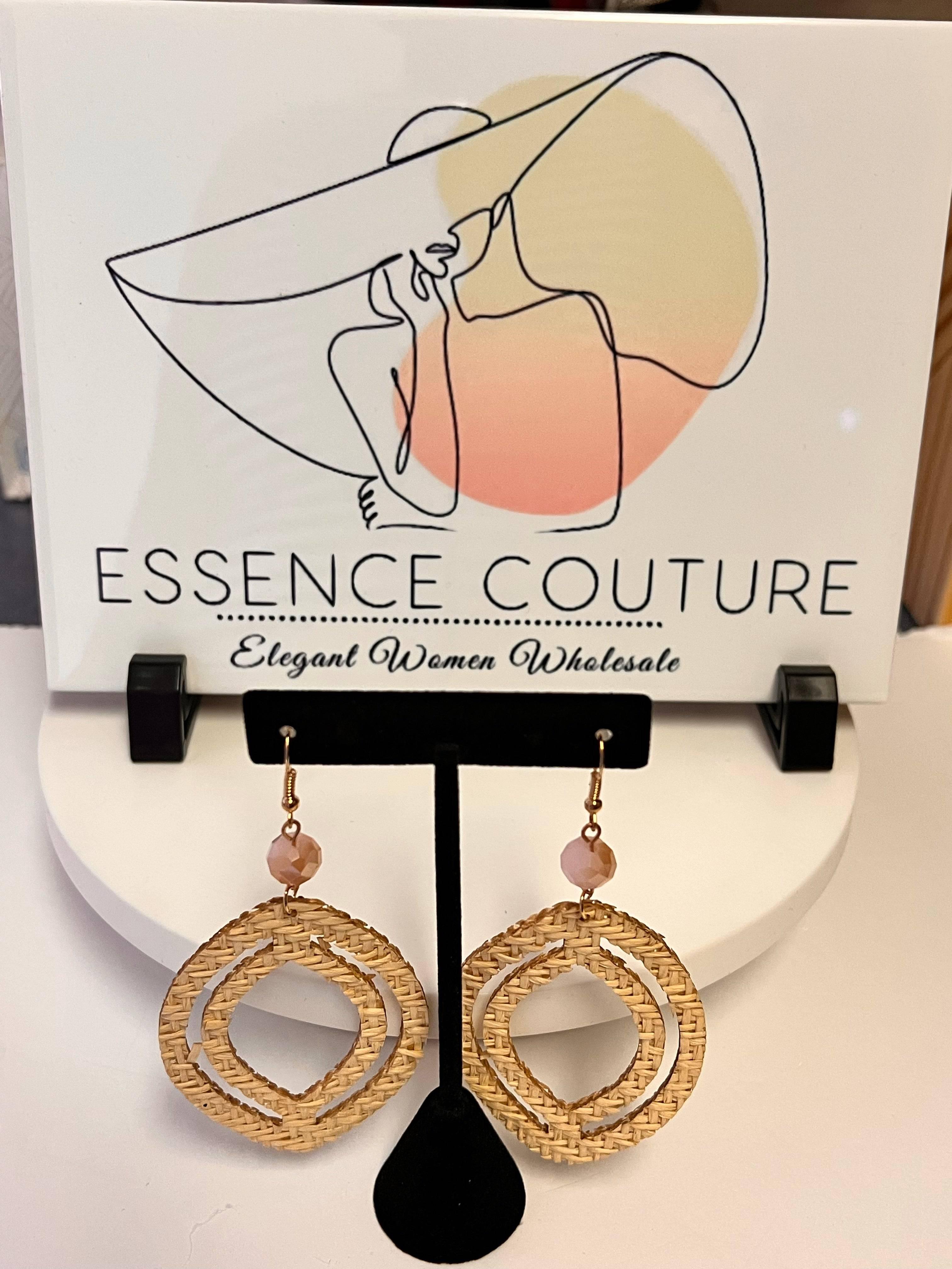 Afrocentric Women Wooden Teardrop Shaped Wood Dangle Earrings - Passion of Essence Boutique