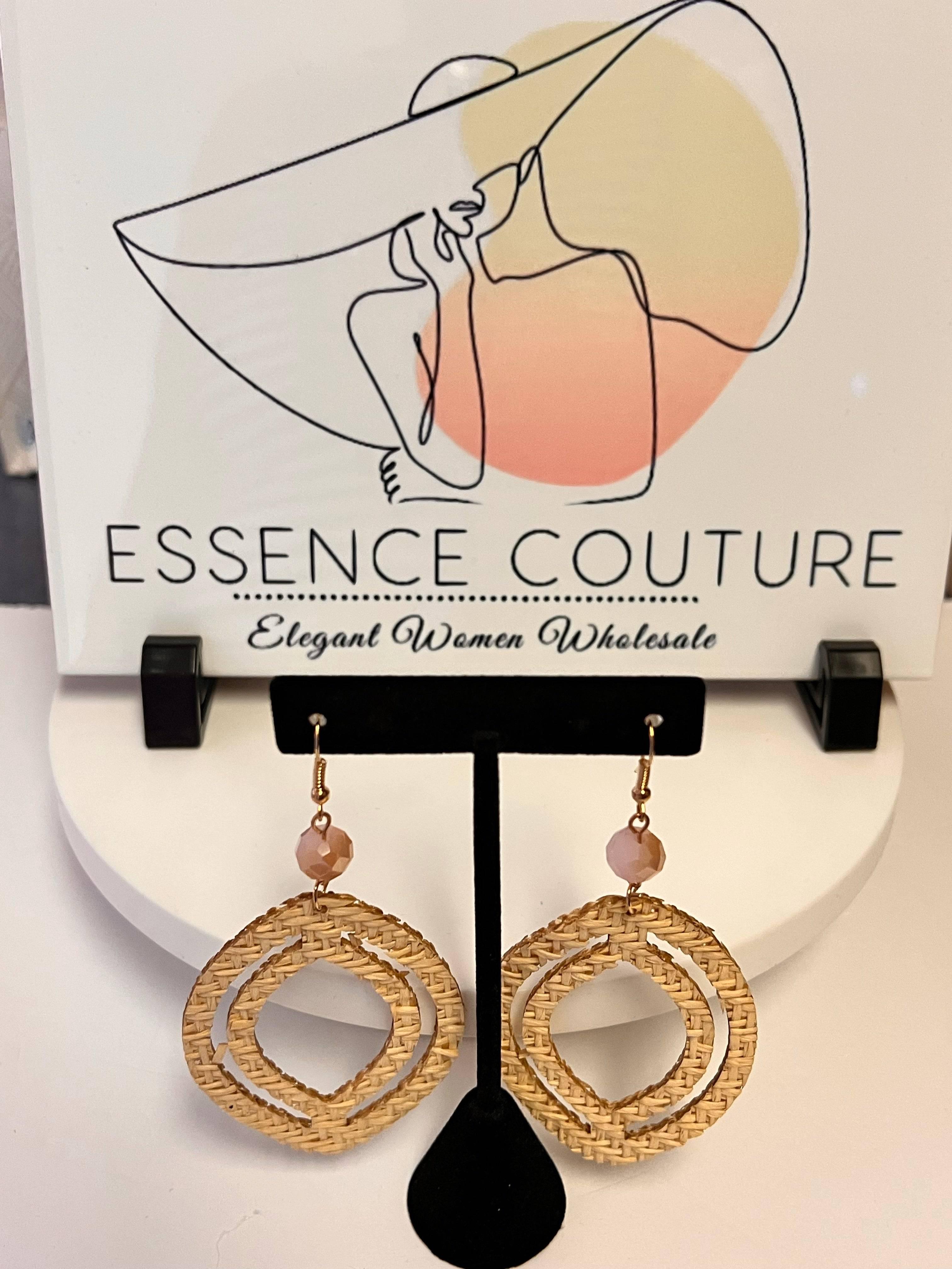 Afrocentric Women Wooden Teardrop Shaped Wood Dangle Earrings - Passion of Essence Boutique