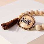 Load image into Gallery viewer, Faith Tassels Stone Beaded Stretch Bracelet - Passion of Essence Boutique
